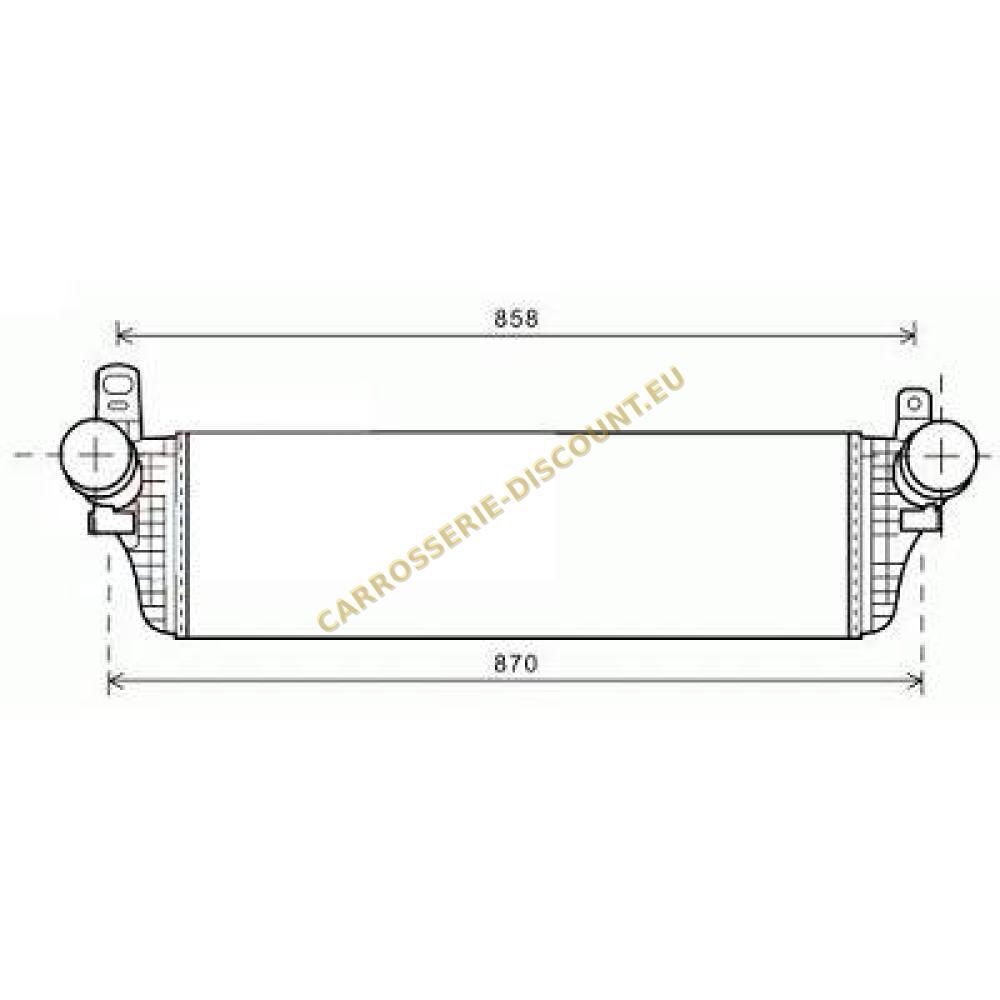Intercooler, échangeur — Volkswagen T5 Multivan/Caravelle (2009-2015)