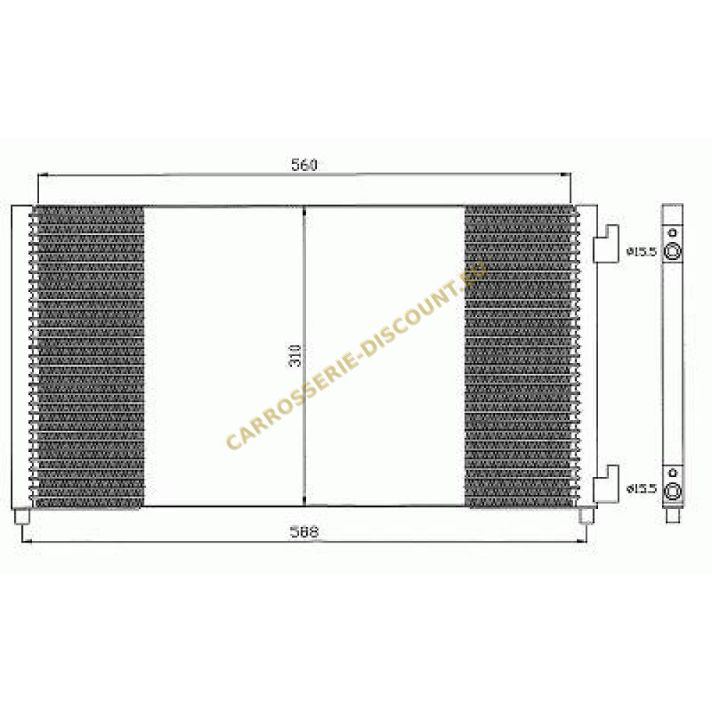 Condenseur, climatisation — Fiat Punto (2003-2007) (+1)