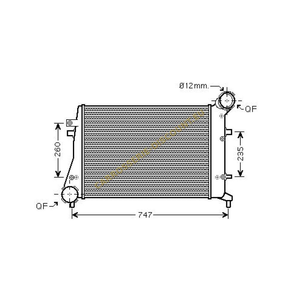 Intercooler, échangeur — multi-véhicules (18 modèles)