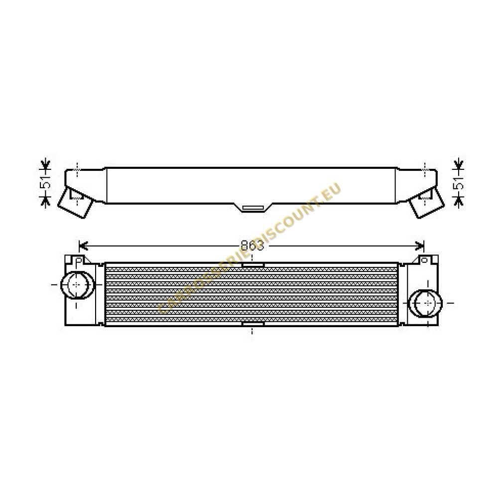 Intercooler, échangeur — Citroën Jumper (2006-2014) (+1)