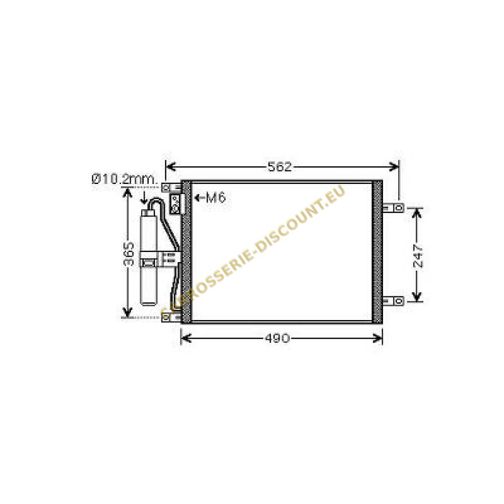 Condenseur, climatisation — Nissan Micra K12 (2003-2005) (+2)
