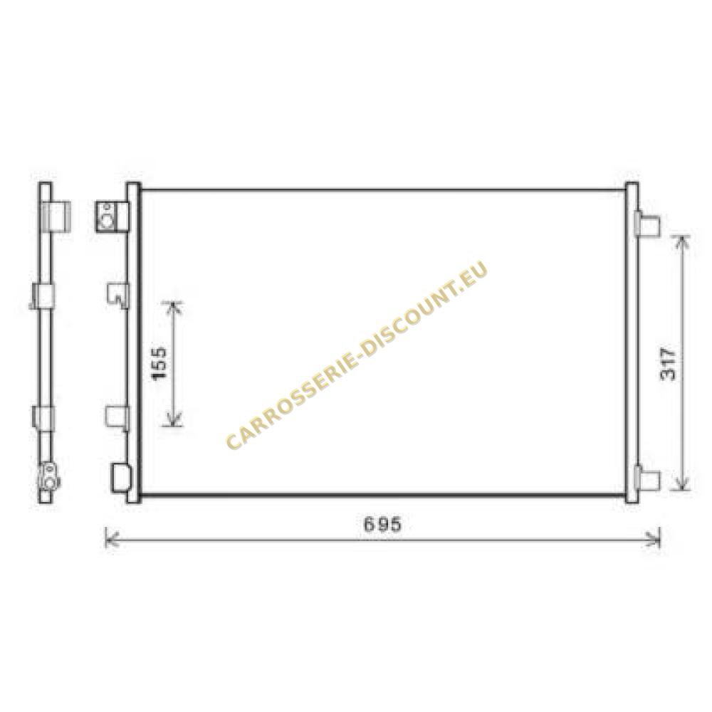 Condenseur, climatisation — Nissan Qashqai (2007-2010) (+1)
