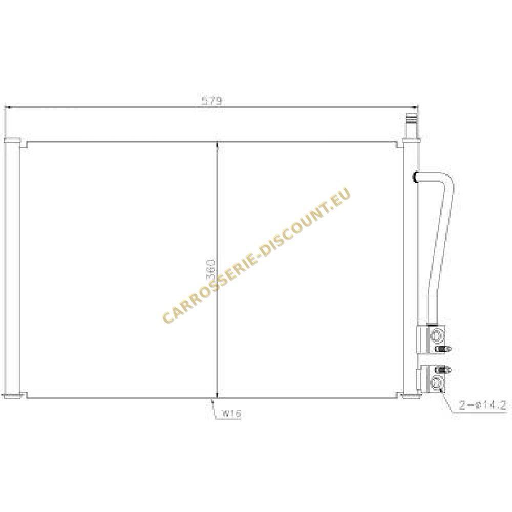 Condenseur, climatisation — Ford Fiesta (2002-2005) (+4)