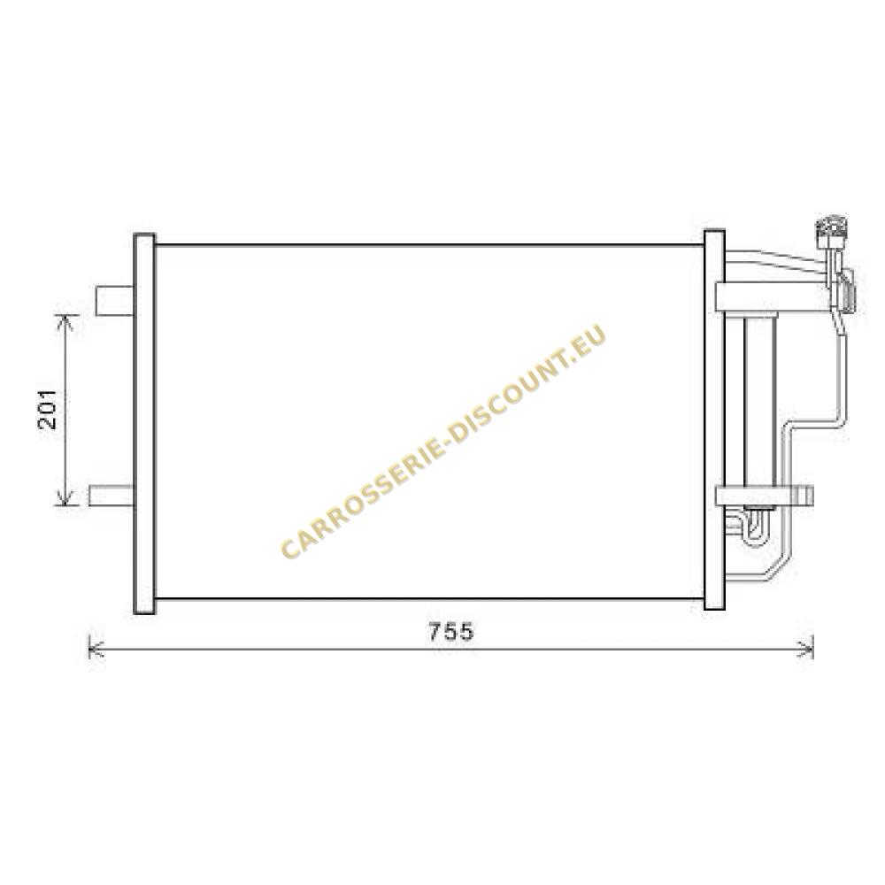 Condenseur, climatisation — Mazda 3 (2009-2013)