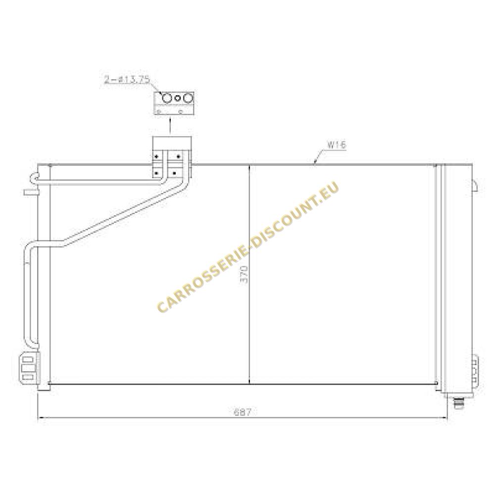 Condenseur, climatisation — Mercedes-Benz C-Classe (C180-320) W203 (2000-2004) (+3)