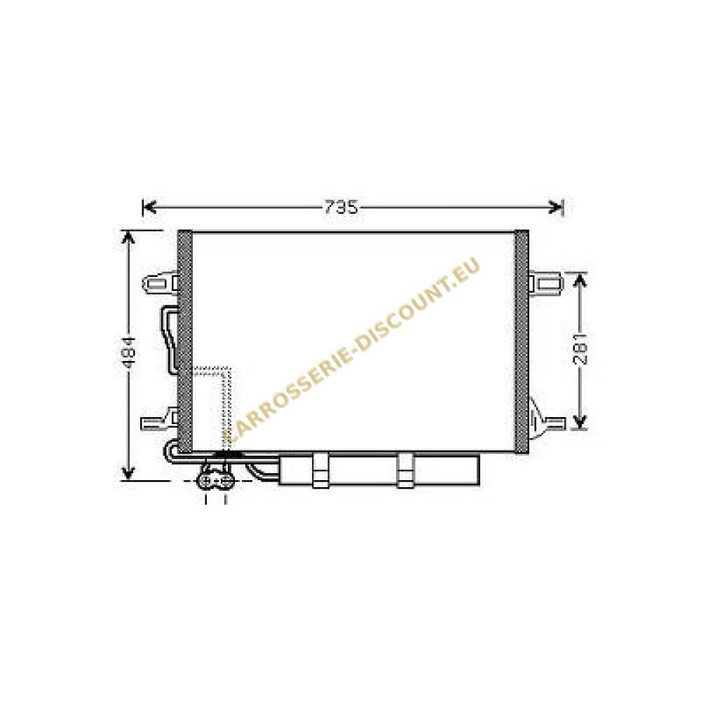 Condenseur, climatisation — Mercedes-Benz C-Classe (C180-320) W203 (2004-2007) (+2)