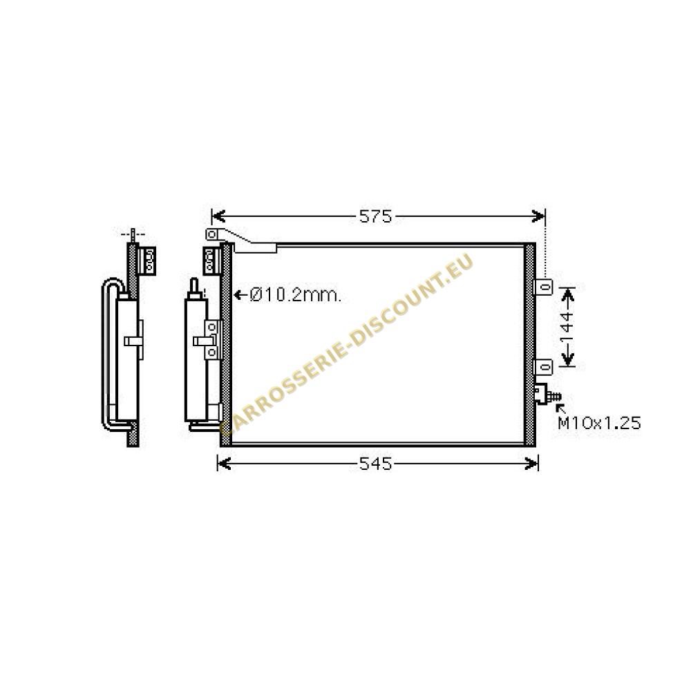 Condenseur, climatisation — Renault Clio (2005-2009) (+3)