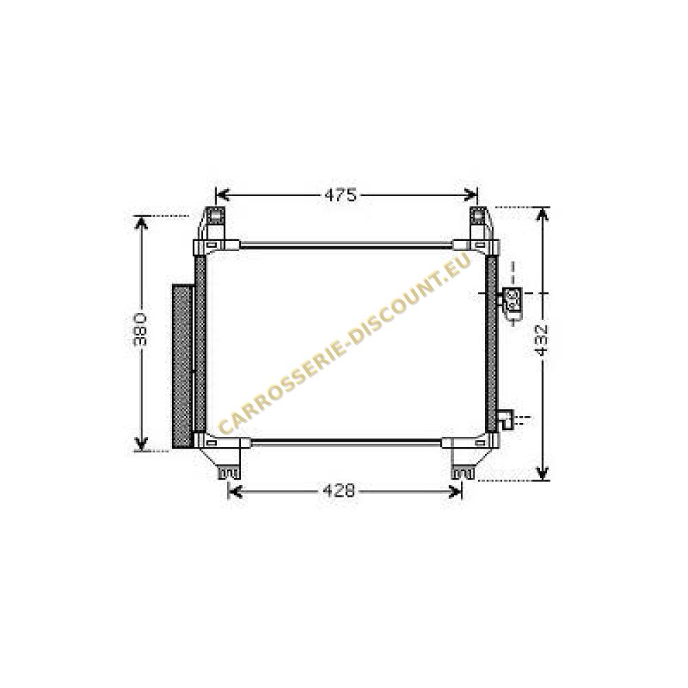 Condenseur, climatisation — Toyota Yaris (2006-2008) (+2)