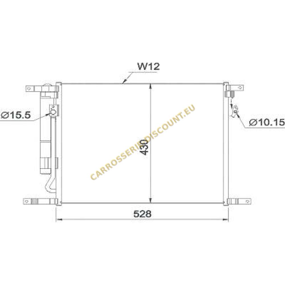 Condenseur, climatisation — Chevrolet/Daewoo Aveo Fliessheck (2008-2011) (+1)