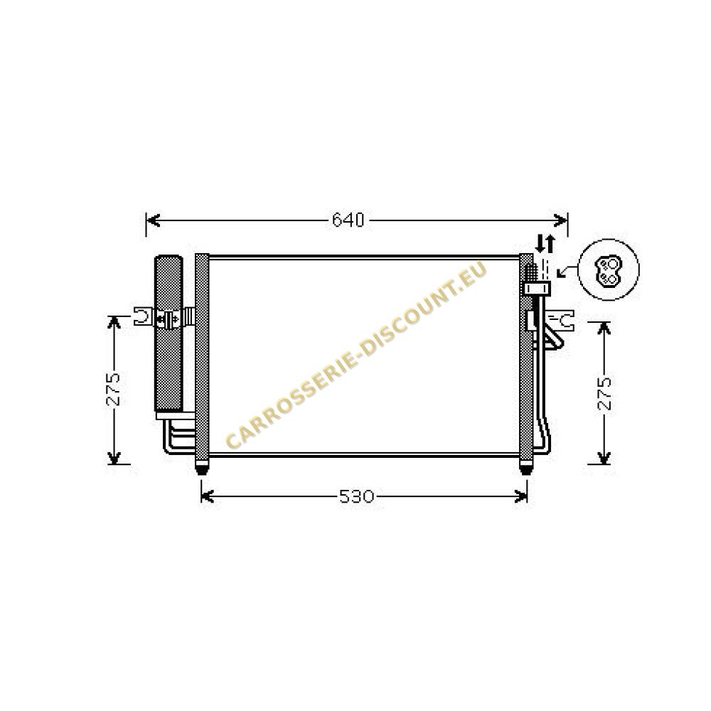 Condenseur, climatisation — Hyundai Getz (2002-2005) (+1)