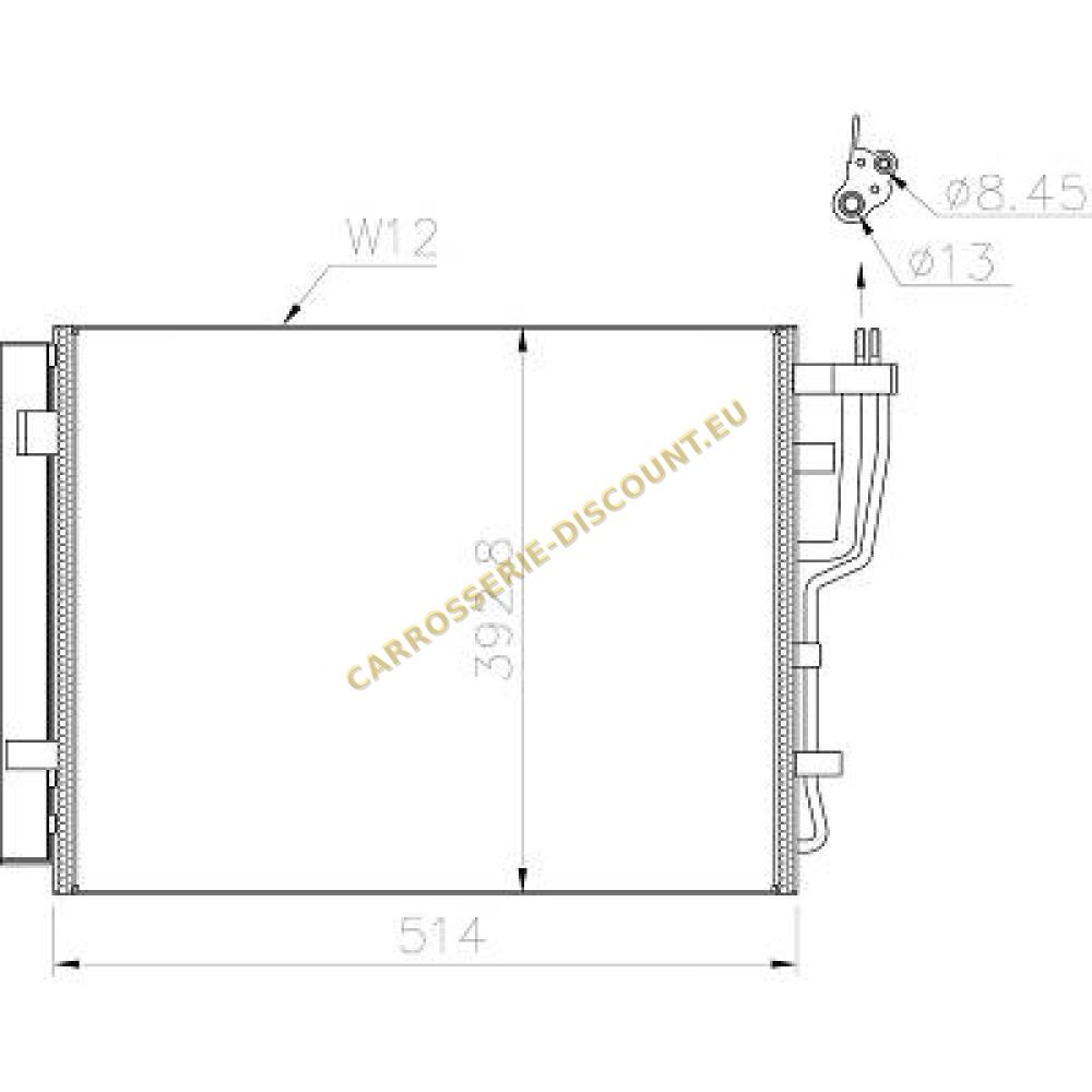 Condenseur, climatisation — Hyundai I30 5-portes/Break/Berline (2007-2010) (+4)