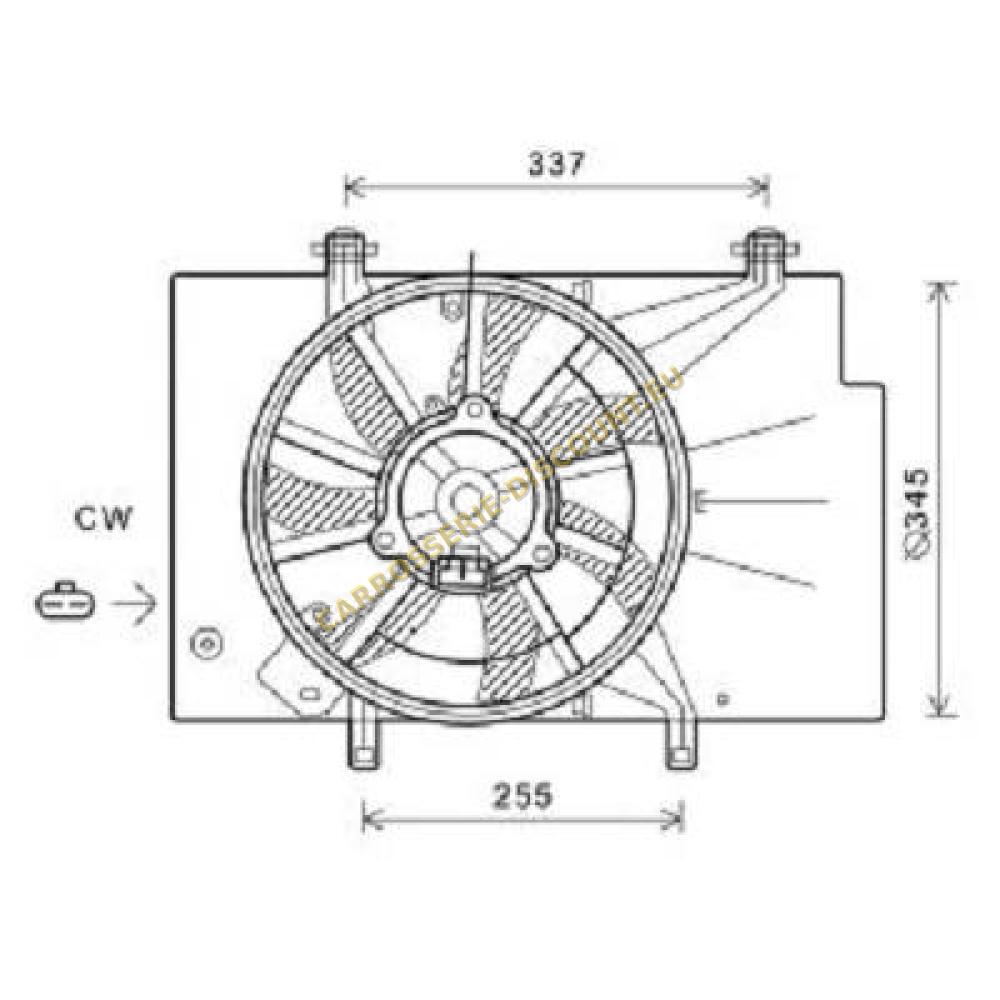Ventilateur, refroidissement du moteur — Ford Fiesta (2008-2012)