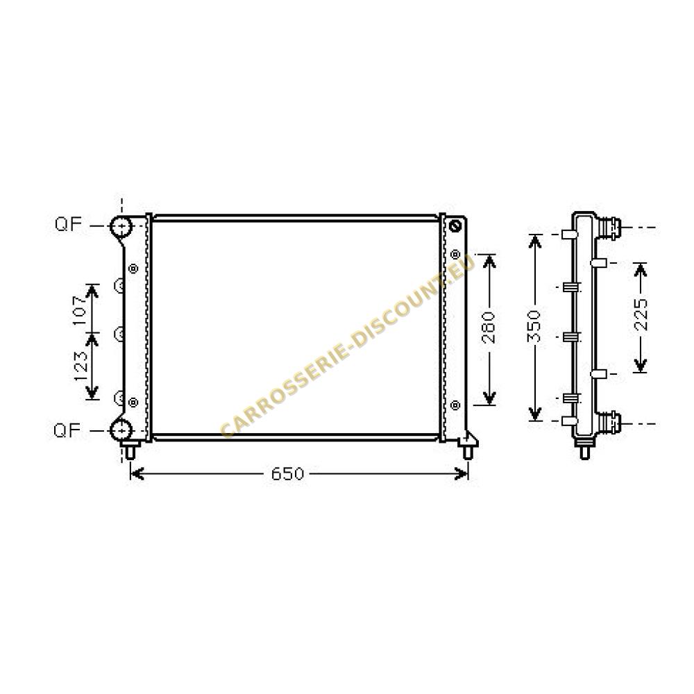 Radiateur, refroidissement du moteur — Alfa Romeo 147 (Typ 190) (2001-2004)