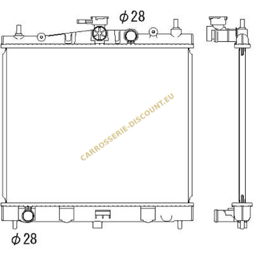 Radiateur, refroidissement du moteur — Nissan Micra K12 (2003-2005) (+5)