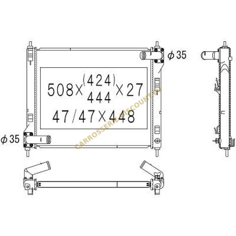 Radiateur, refroidissement du moteur — Nissan Juke (2010-2014)