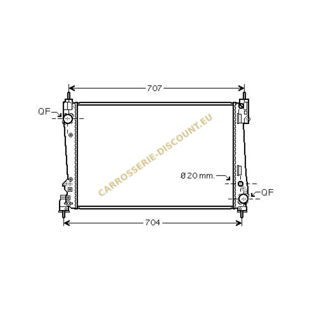Radiateur, refroidissement du moteur — Alfa Romeo Mito (2008-…) (+7)