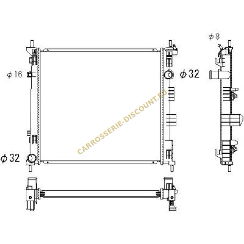 Radiateur, refroidissement du moteur — Nissan NV 200 (2010-…)