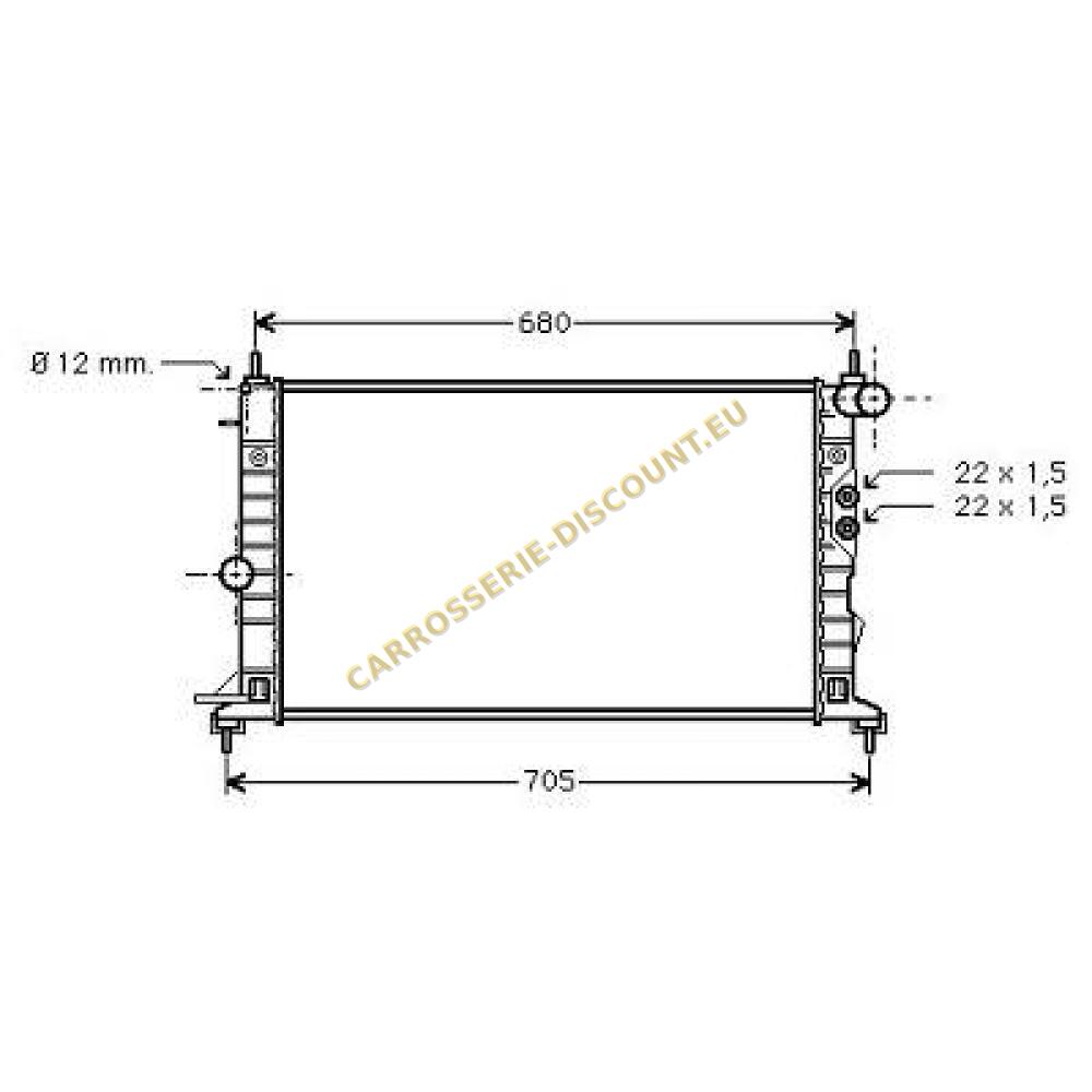 Radiateur, refroidissement du moteur — Opel Vectra B (1995-1998) (+1)