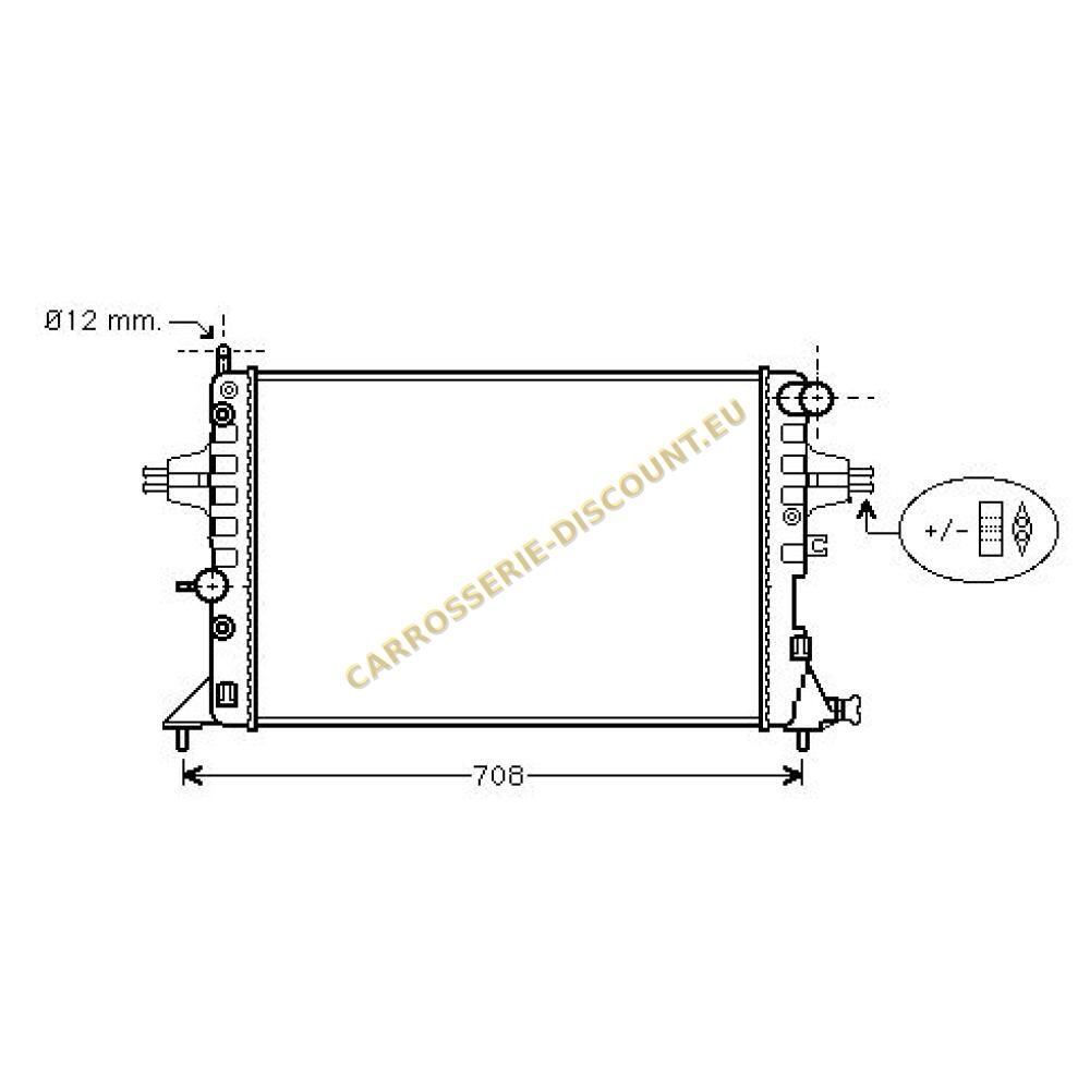 Radiateur, refroidissement du moteur — Opel Astra G (1997-2004) (+2)