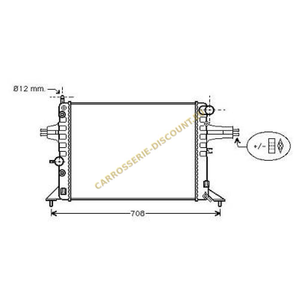 Radiateur, refroidissement du moteur — Opel Astra G (1997-2004) (+1)