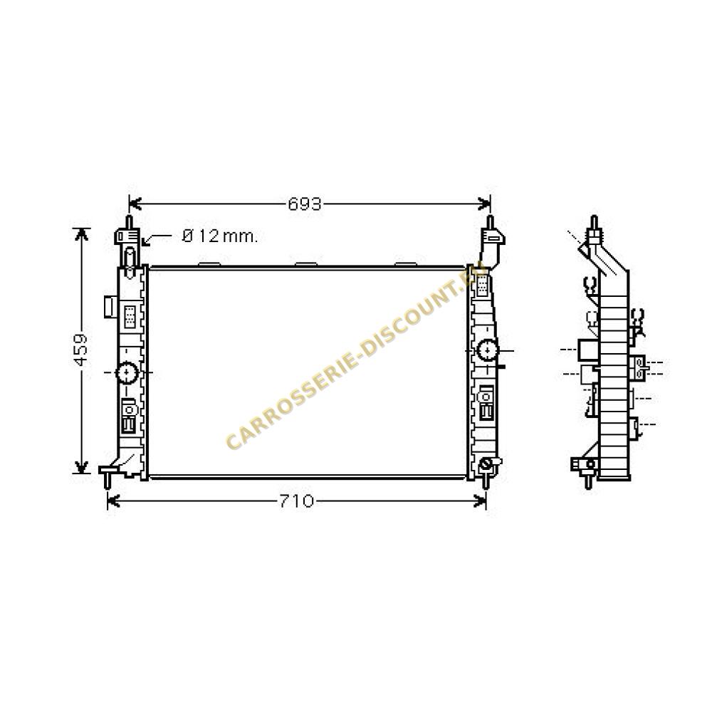 Radiateur, refroidissement du moteur — Opel Meriva (2003-2006) (+1)