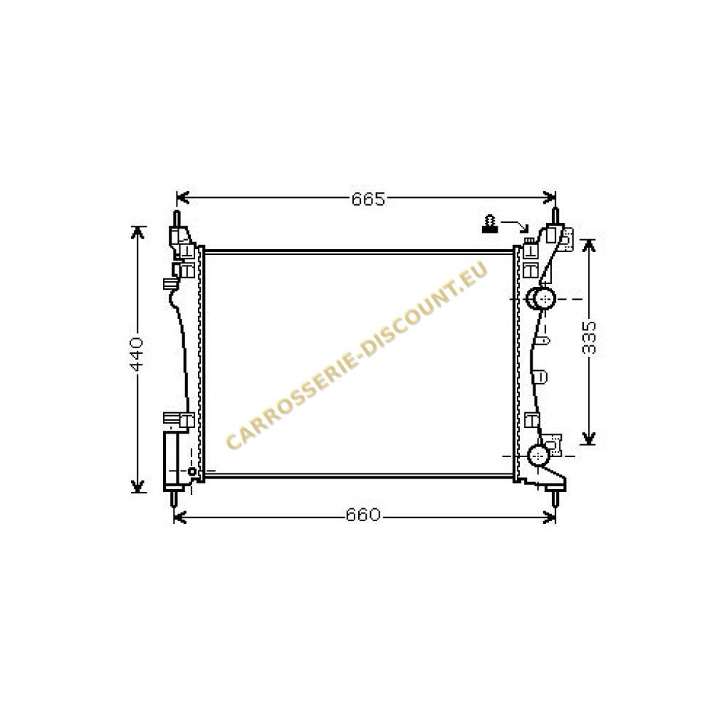 Radiateur, refroidissement du moteur — Opel Corsa D 3/5 portes (2006-2011)