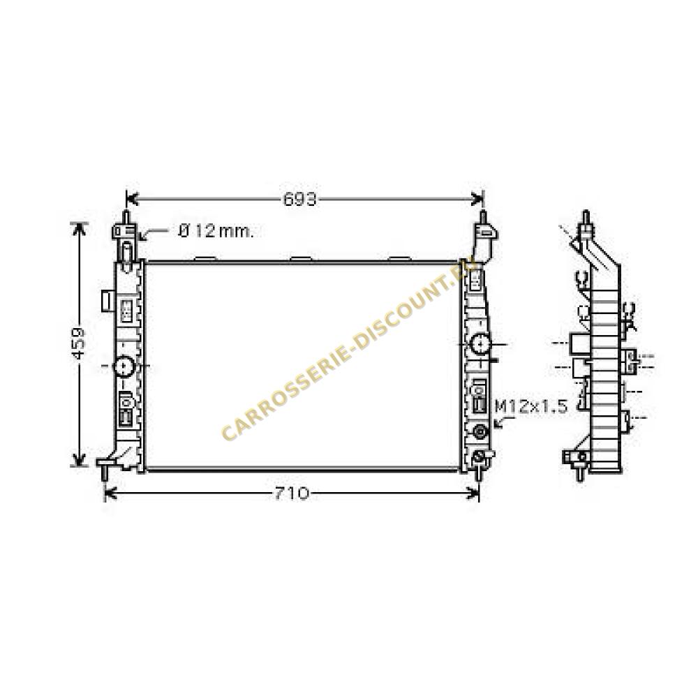 Radiateur, refroidissement du moteur — Opel Meriva (2003-2006) (+1)