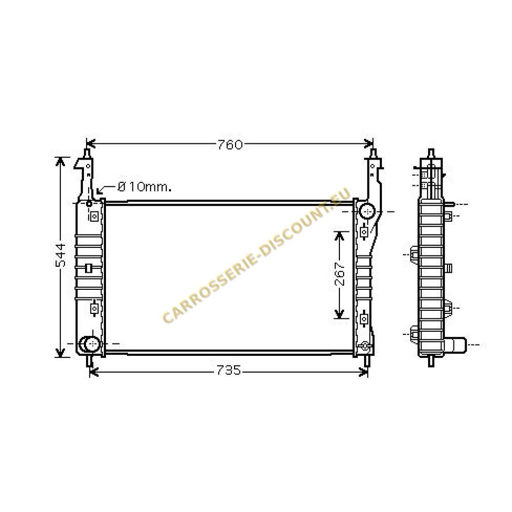 Radiateur, refroidissement du moteur — Opel Antara (2007-2010)
