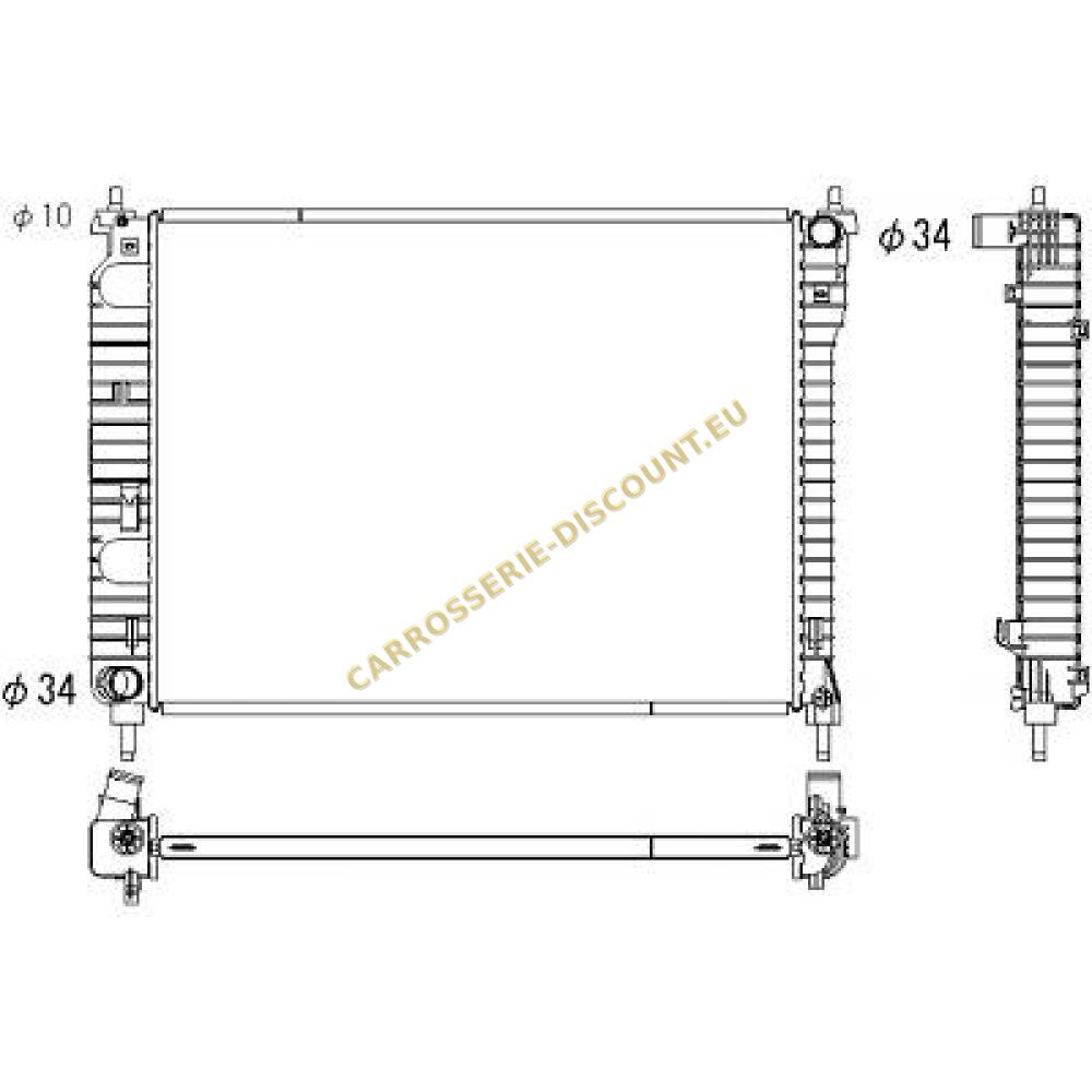 Radiateur, refroidissement du moteur — Opel Antara (2007-2010)