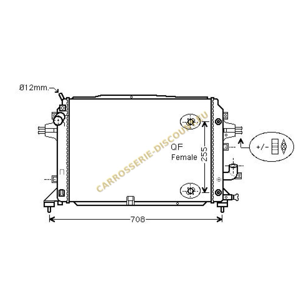 Radiateur, refroidissement du moteur — Opel Zafira (2005-…)
