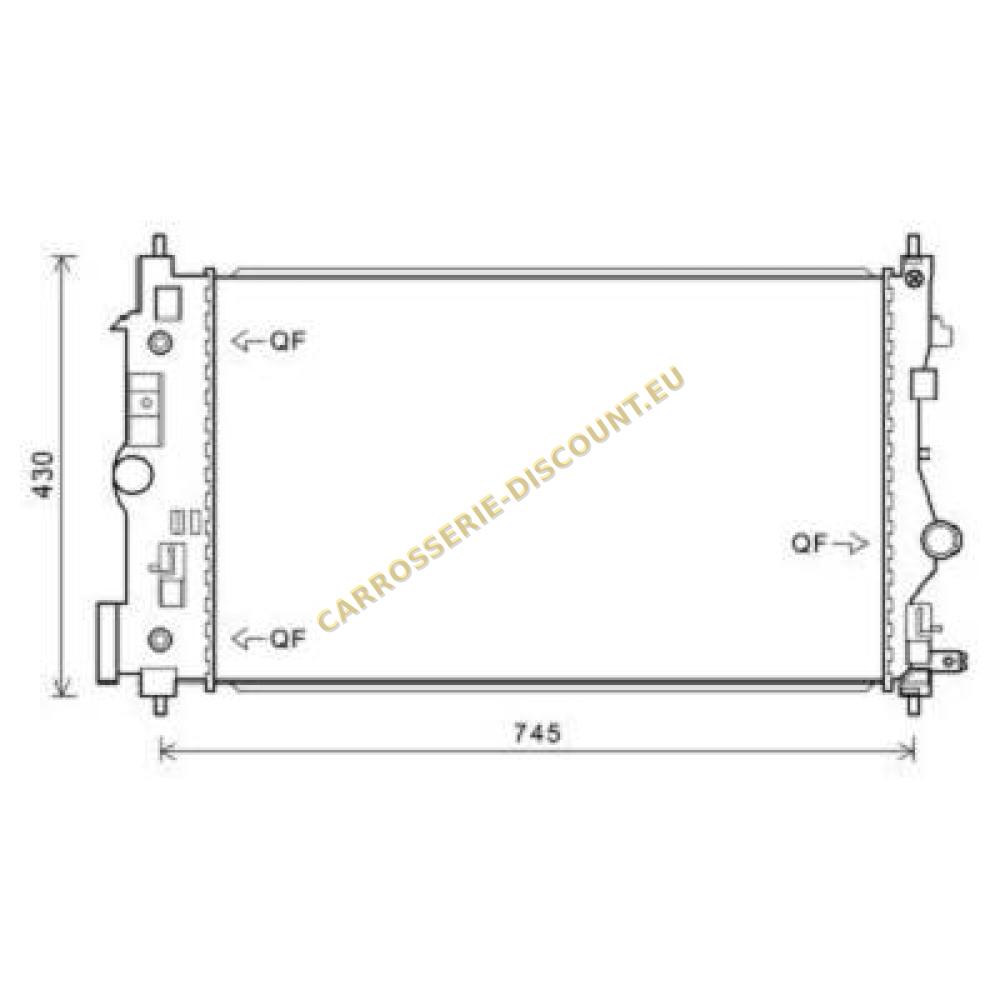 Radiateur, refroidissement du moteur — Opel Astra J (2009-2012) (+1)