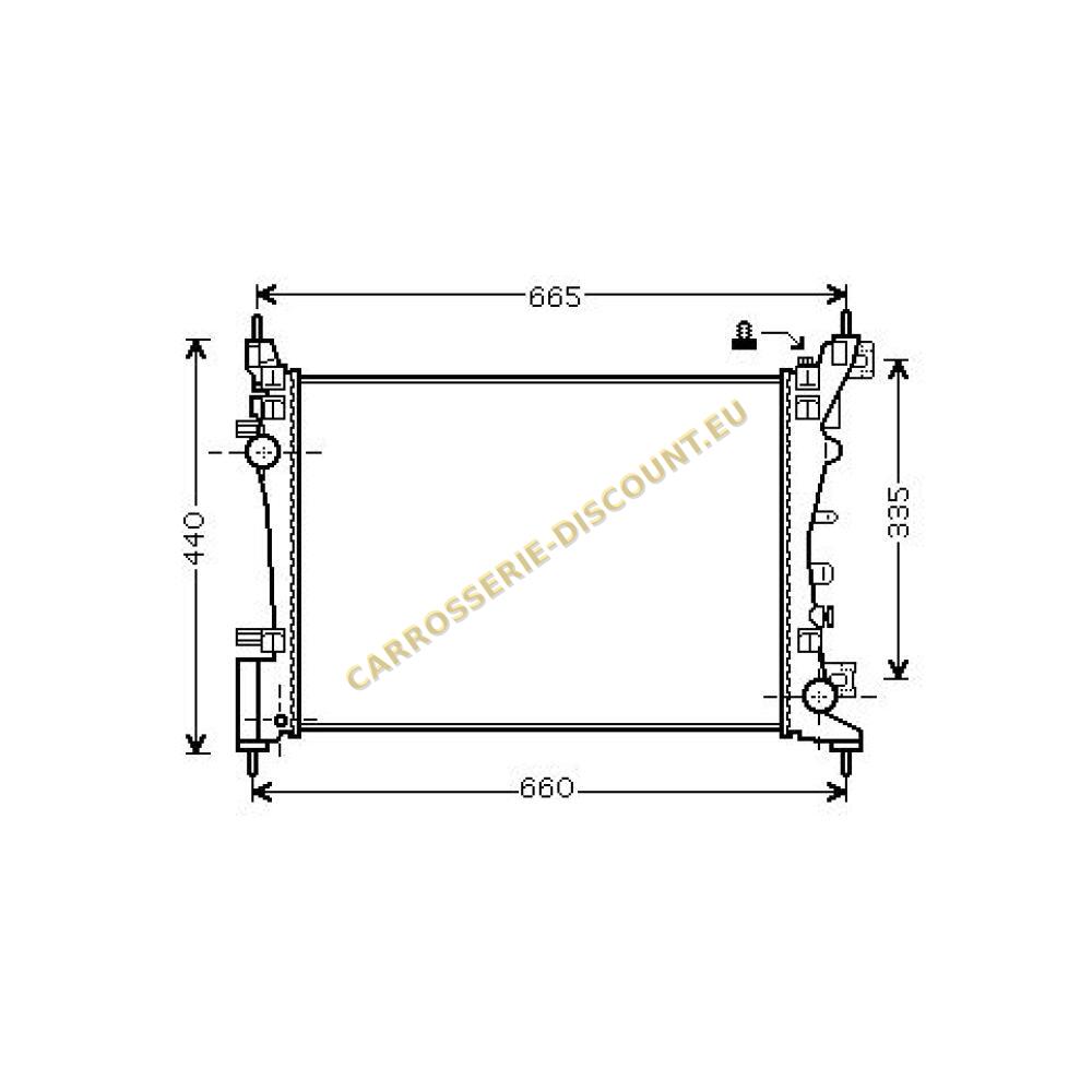 Radiateur, refroidissement du moteur — Opel Adam (2013-…) (+1)