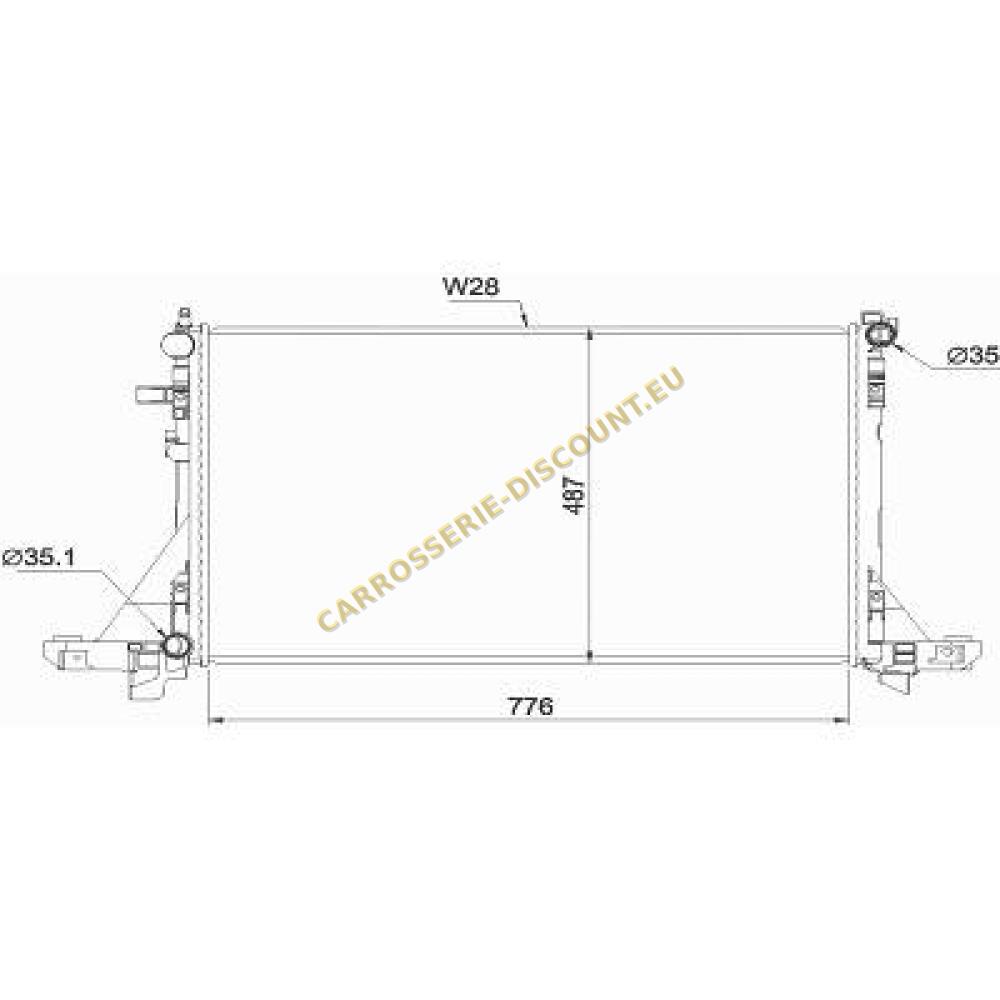 Radiateur, refroidissement du moteur — Opel Movano B (2010-…) (+1)