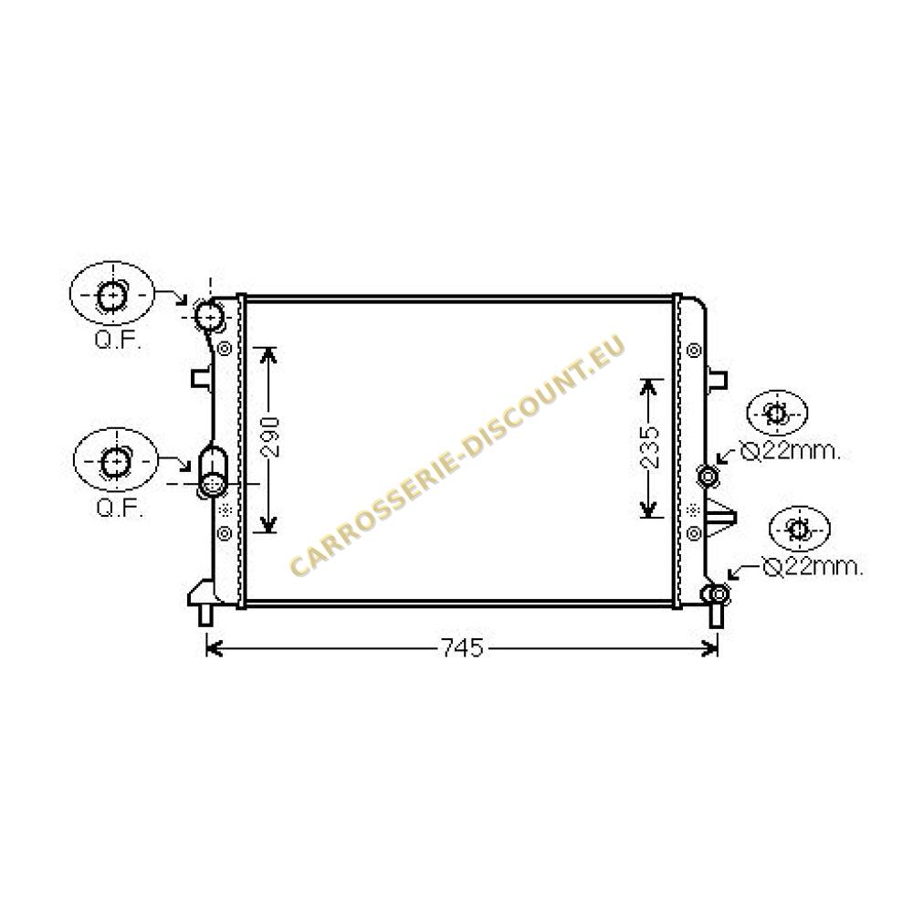 Radiateur, refroidissement du moteur — Audi A3 Berline/Sportback/Cabrio (2008-2012) (+7)