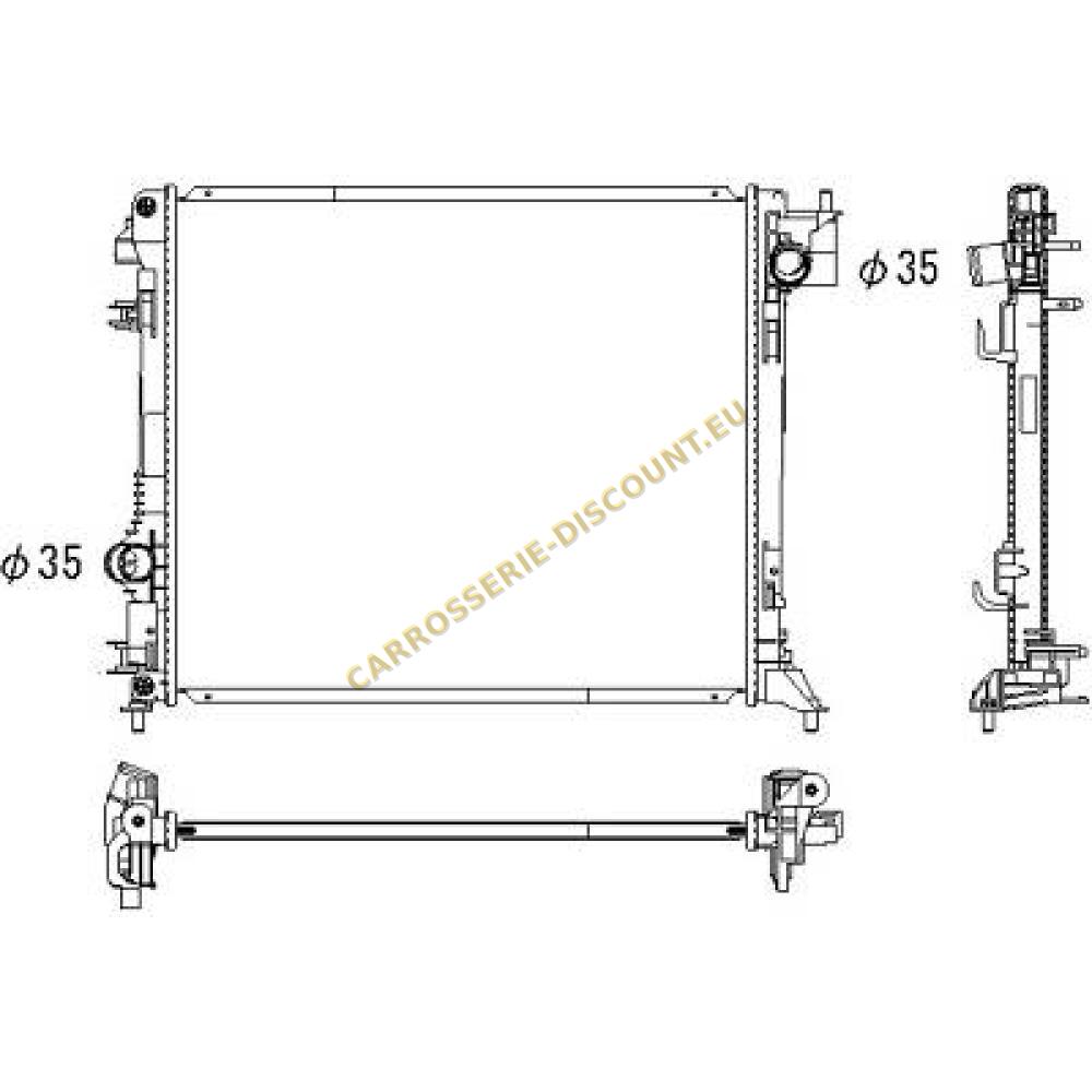 Radiateur, refroidissement du moteur — Nissan Qashqai (2014-2017)